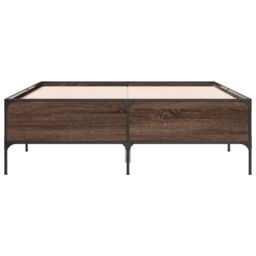 Berkfield Home Bed Frame without Mattress Brown Oak 120x200 cm - Size: Small Double - thumbnail 4
