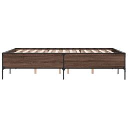 Berkfield Home Bed Frame without Mattress Brown Oak 120x200 cm - Size: Small Double - thumbnail 5