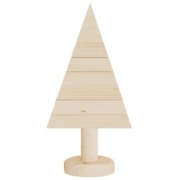 Berkfield Home Wooden Christmas Trees for Decoration 2 pcs 30 cm Solid Wood Pine in Brown - thumbnail 4