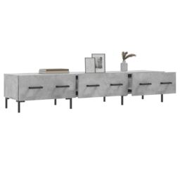 Berkfield Home TV Cabinet Concrete Grey 150x36x30 cm Engineered Wood - Size: 150 x 36 x 30 cm - thumbnail 4