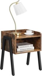 Marco Paul Mohogany Side Table Nightstand Storage Unit Bedside Home Wood Furniture Cabinet in Brown - thumbnail 3
