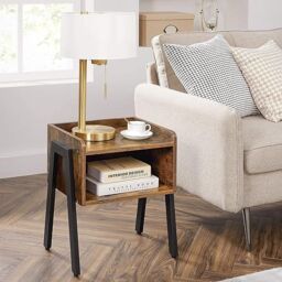 Marco Paul Mohogany Side Table Nightstand Storage Unit Bedside Home Wood Furniture Cabinet in Brown