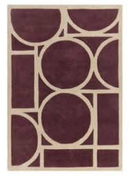 The Rug Shop UK Purple Modern Wool Easy to clean Hand Made Geometric Area Rug - Size: 160 cm x 230 cm - thumbnail 5