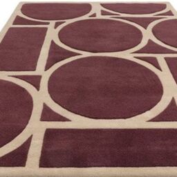 The Rug Shop UK Purple Modern Wool Easy to clean Hand Made Geometric Area Rug - Size: 160 cm x 230 cm - thumbnail 4