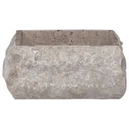 Berkfield Home Sink Grey 30x30x13 cm Marble - Size: 30 x 30 x 13 cm - thumbnail 2