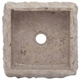 Berkfield Home Sink Grey 30x30x13 cm Marble - Size: 30 x 30 x 13 cm - thumbnail 4