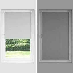 Berkfield Home Roller Blind Blackout Grey 95x150 cm Fabric Width 90.7 cm Polyester - thumbnail 9
