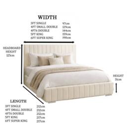Desire Deco Plush Velvet Platinum Upholstered Bed Frame, All Sizes in Black - Size: Double - thumbnail 3