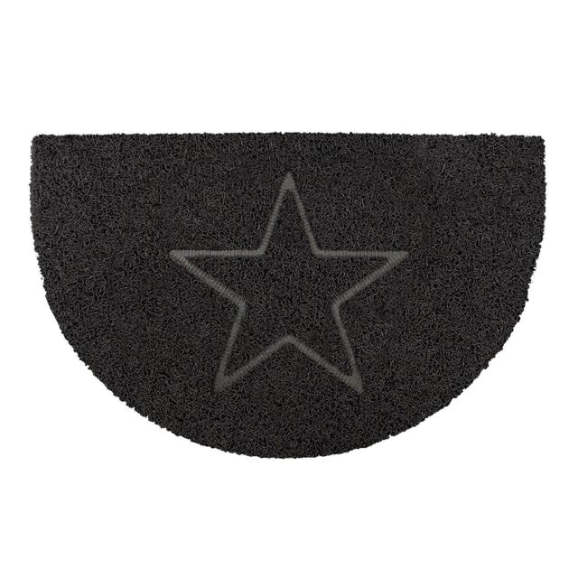 Oseasons Star Half Moon Doormat in Black - Size: 44 cm x 70 cm - image 1