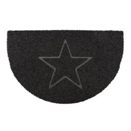 Oseasons Star Half Moon Doormat in Black - Size: 44 cm x 70 cm - thumbnail 1