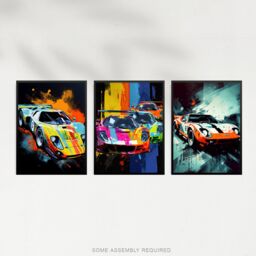 Artery8 A4 Wall Art & Frame Set of 3 Racing Car Motorsport Grand Prix - thumbnail 4