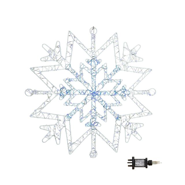 Samuel Alexander 52cm Light up Snowflake Dewdrop Silhouette with Twinkling LEDs in Silver - image 1