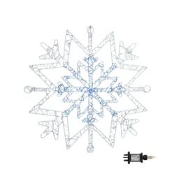 Samuel Alexander 52cm Light up Snowflake Dewdrop Silhouette with Twinkling LEDs in Silver