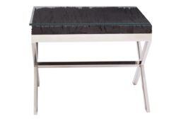 Orsina Kerala Black Top End Table With Cross Base - thumbnail 4