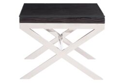 Orsina Kerala Black Top End Table With Cross Base - thumbnail 3