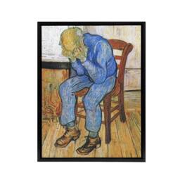 "Artery8 At Eternity's Gate Sorrowing Old Man Van Gogh Framed Canvas Wall Art in Brown - Size: W12"" x H16""" - thumbnail 1