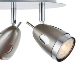 Pagazzi Lottie 3 Light Satin Nickel Ceiling Spotlight Plate in Silver - thumbnail 3