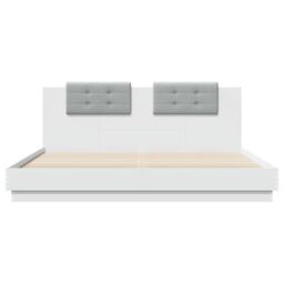 Berkfield Home Bed Frame without Mattress White 180x200 cm Super King - thumbnail 4