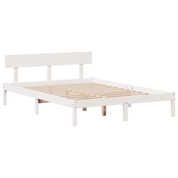Berkfield Home Bookcase Bed without Mattress White 160x200 cm Solid Wood Pine - thumbnail 5