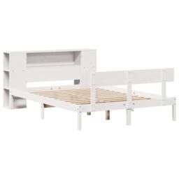 Berkfield Home Bookcase Bed without Mattress White 160x200 cm Solid Wood Pine - thumbnail 3