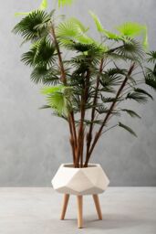Orsina Darnell White Multifaceted Planter - thumbnail 4