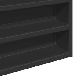 Berkfield Home Vitrine Cabinet Black 100x8.5x50 cm Engineered Wood - thumbnail 7