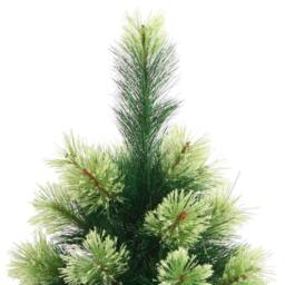 Berkfield Home Beautiful Artificial Hinged Christmas Tree with Stand 210 cm in Green - thumbnail 4