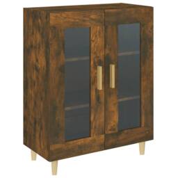 Berkfield Home Sideboard Smoked Oak 69.5x34x90 cm Engineered Wood in Brown - thumbnail 1
