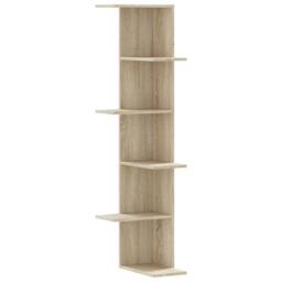 Berkfield Home Wall Corner Shelf Sonoma Oak 36.5x36.5x140 cm Engineered Wood in Light Tan - thumbnail 3