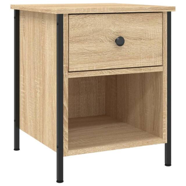 Berkfield Home Bedside Cabinet Sonoma Oak 40x42x50 cm Engineered Wood in Brown - Size: 40 x 42 x 50 cm - image 1