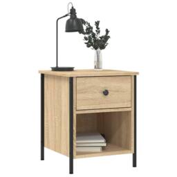 Berkfield Home Bedside Cabinet Sonoma Oak 40x42x50 cm Engineered Wood in Brown - Size: 40 x 42 x 50 cm - thumbnail 3