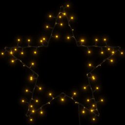 Berkfield Home Christmas Lights Star Silhouette 80 LEDs Warm White in Black - thumbnail 5