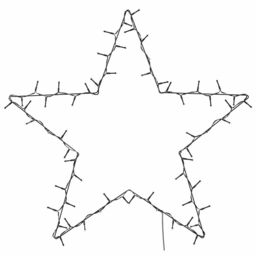 Berkfield Home Christmas Lights Star Silhouette 80 LEDs Warm White in Black - thumbnail 3