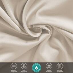 Grace Super Soft Pillow Cases 2 Pack Satin Silk Envelope Closure in Taupe - Size: Standard Pillow Case - thumbnail 4