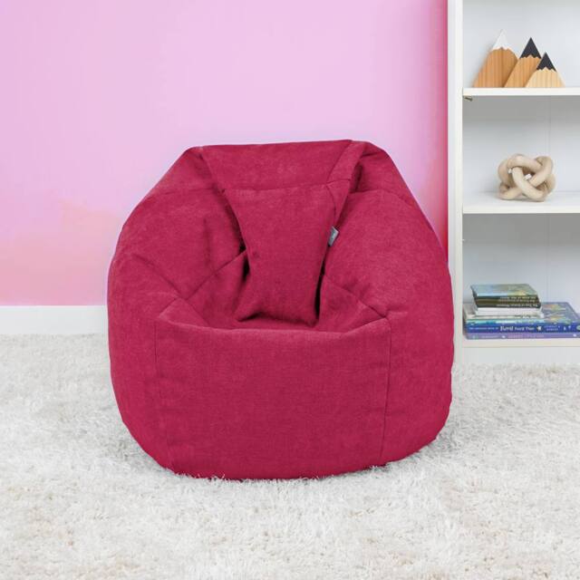 rucomfy Beanbags rucomfy Veneto Kids Classic Bean Bag - Soft Lounge Chair for Kids in Cerise - image 1