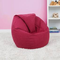 rucomfy Beanbags rucomfy Veneto Kids Classic Bean Bag - Soft Lounge Chair for Kids in Cerise - thumbnail 2