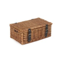 Red Hamper Wicker Double Steamed Unlined 35cm Empty Hamper Basket in Brown - thumbnail 2