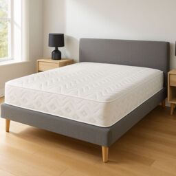 Sloomy Bliss 18 cm Deep Bonnell Sprung Memory Roll Mattress in White - Size: King - thumbnail 8