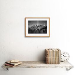 "Artery8 Wall Art Print Lower Manhattan Tribute in Light Art Black Framed 9x7 inch in Beige - Size: W7"" x H9""" - thumbnail 2