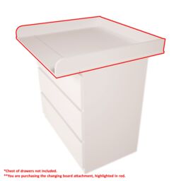 Kidsaw Changing Board Attachment For IKEA Malm Chest of Drawers - White - thumbnail 3
