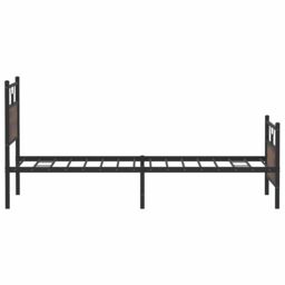Berkfield Home Bed Frame without Mattress Brown Oak 100x200 cm Engineered Wood - thumbnail 7