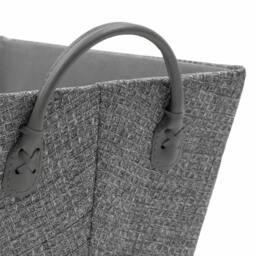 JVL Chroma Rectangular Storage Baskets with Handles in Dark Grey - thumbnail 5