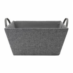 JVL Chroma Rectangular Storage Baskets with Handles in Dark Grey - thumbnail 2