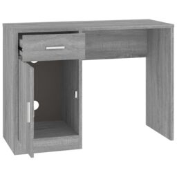 Berkfield Home Desk with Drawer&Cabinet Grey Sonoma 100x40x73 cm Engineered Wood - Size: 100 x 40 x 73 cm - thumbnail 6