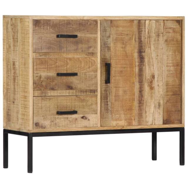 Berkfield Home Sideboard 88x30x71 cm Solid Mango Wood in Brown - Size: 88 x 30 x 71 cm - image 1
