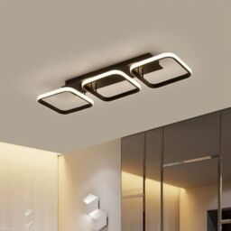 VOGREX Modern Chandelier LED Lamp Black / White Frame Ceiling Light Living Room Lights - thumbnail 9