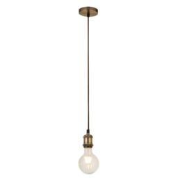 CGC Lighting 'Cassie' Antique Brass 1.5m Adjustable E27 Ceiling Suspension Cable Pendant & Matching Ceiling Rose in Bronze - thumbnail 6