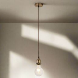 CGC Lighting 'Cassie' Antique Brass 1.5m Adjustable E27 Ceiling Suspension Cable Pendant & Matching Ceiling Rose in Bronze - thumbnail 7