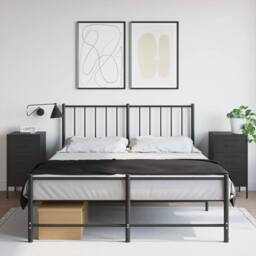 Berkfield Home Bedside Cabinets 2 pcs Black 36x39x68 cm Steel - Size: 36 x 39 x 68 cm - thumbnail 2