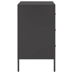 Berkfield Home Bedside Cabinets 2 pcs Black 36x39x68 cm Steel - Size: 36 x 39 x 68 cm - thumbnail 7